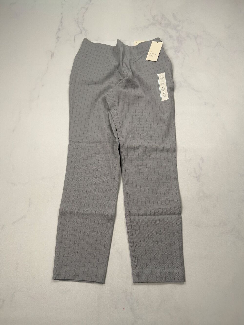 A New Day Skinny Ankle Gray Plaid Workwear Pants - Womens 6R NWT